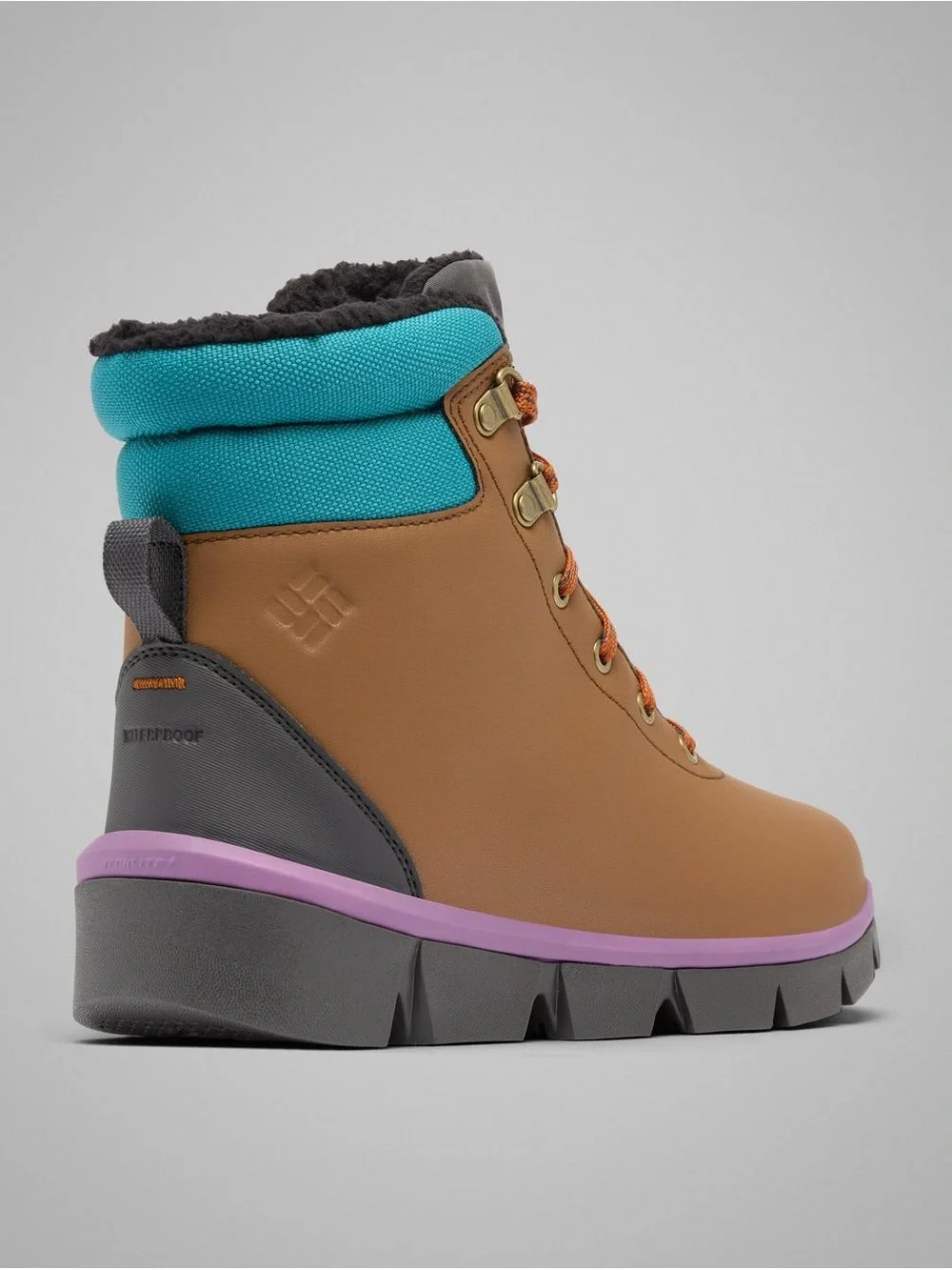 Columbia Keetley ll Omni heat Tan & Teal Waterproof Hiking Boots NWT $150 MSRP